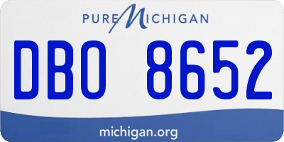 MI license plate DBO8652
