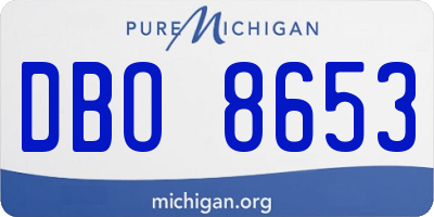 MI license plate DBO8653