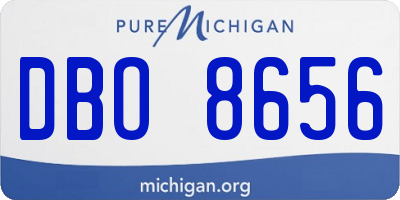 MI license plate DBO8656