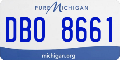 MI license plate DBO8661