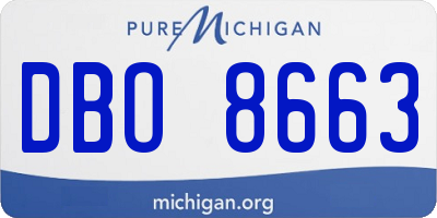 MI license plate DBO8663