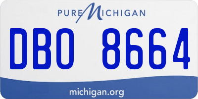 MI license plate DBO8664