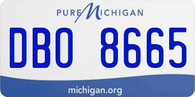MI license plate DBO8665