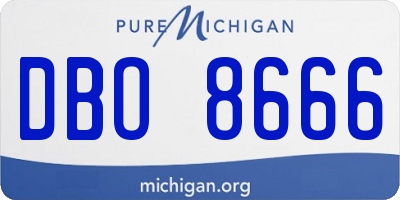 MI license plate DBO8666