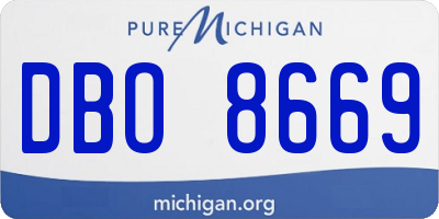 MI license plate DBO8669