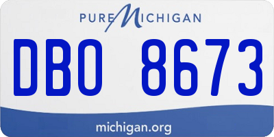 MI license plate DBO8673