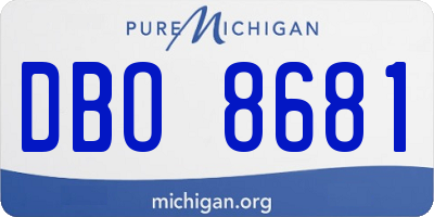 MI license plate DBO8681