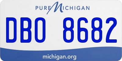 MI license plate DBO8682