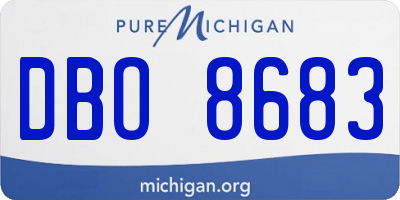MI license plate DBO8683