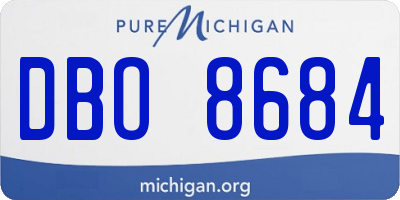 MI license plate DBO8684