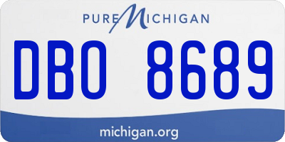 MI license plate DBO8689