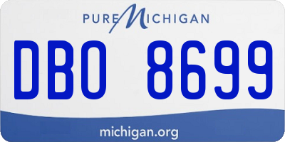 MI license plate DBO8699