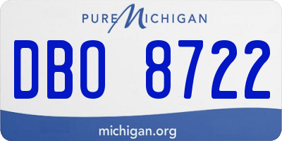 MI license plate DBO8722