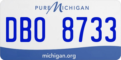 MI license plate DBO8733
