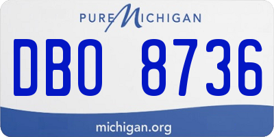 MI license plate DBO8736
