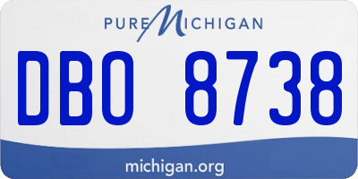MI license plate DBO8738