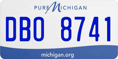 MI license plate DBO8741