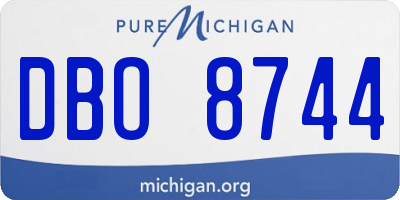 MI license plate DBO8744