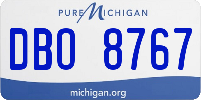 MI license plate DBO8767