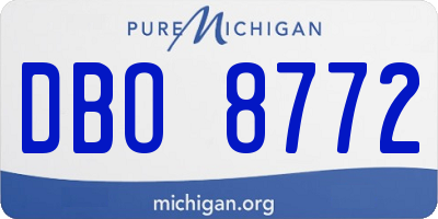 MI license plate DBO8772