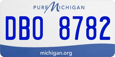 MI license plate DBO8782