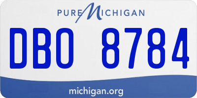 MI license plate DBO8784