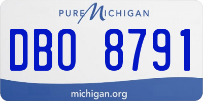 MI license plate DBO8791
