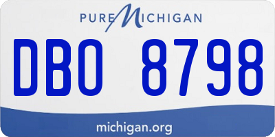 MI license plate DBO8798