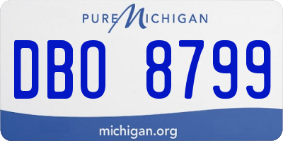MI license plate DBO8799