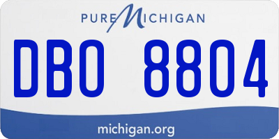 MI license plate DBO8804