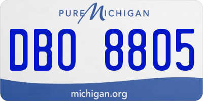 MI license plate DBO8805