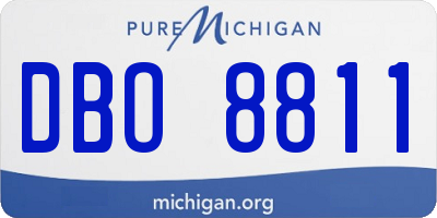 MI license plate DBO8811