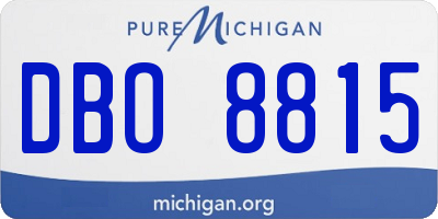 MI license plate DBO8815