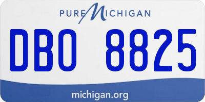 MI license plate DBO8825