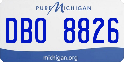 MI license plate DBO8826