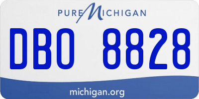 MI license plate DBO8828