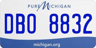 MI license plate DBO8832