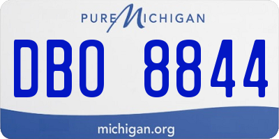 MI license plate DBO8844