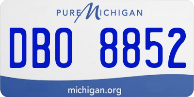 MI license plate DBO8852