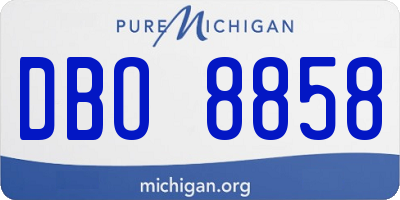 MI license plate DBO8858