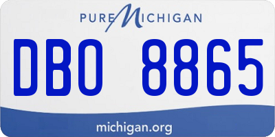 MI license plate DBO8865