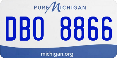 MI license plate DBO8866
