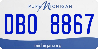 MI license plate DBO8867