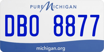 MI license plate DBO8877