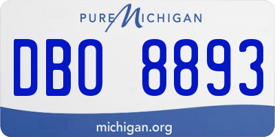 MI license plate DBO8893