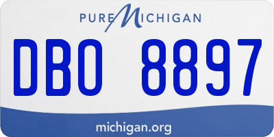 MI license plate DBO8897