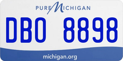MI license plate DBO8898