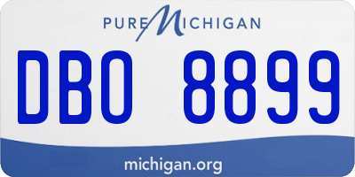 MI license plate DBO8899