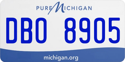 MI license plate DBO8905