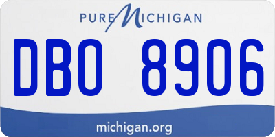 MI license plate DBO8906